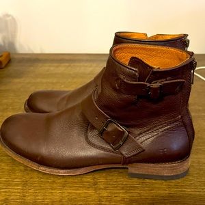 Frye Leather Moto Boots size 10